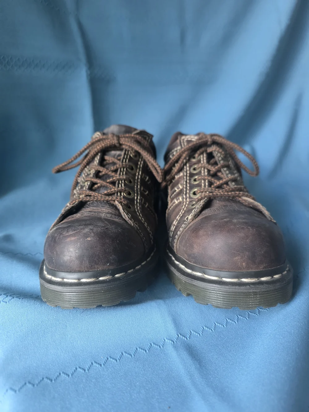 Dr. Martens Vintage Keith Chunky Leather Shoes Brown Casual Oxfords Men 10 Wm 11